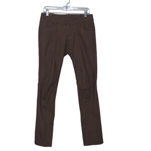Arcteryx Womens Reia Chino Pants Brown Mid Rise Lined Trim Fit Hiking Camping 4